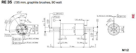 Maxon RE 35直流电机 - 90瓦缩略图
